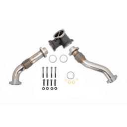 SPOOLOGIC 304SS Bellowed Exhaust Up-Pipes Kit For Early 99 7.3L Powerstroke